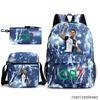 Luo Qixing Three-Piece Schoolbag, Male And Female Students Leisure Bag, Printed Large-Capacity Outdoor Backpack