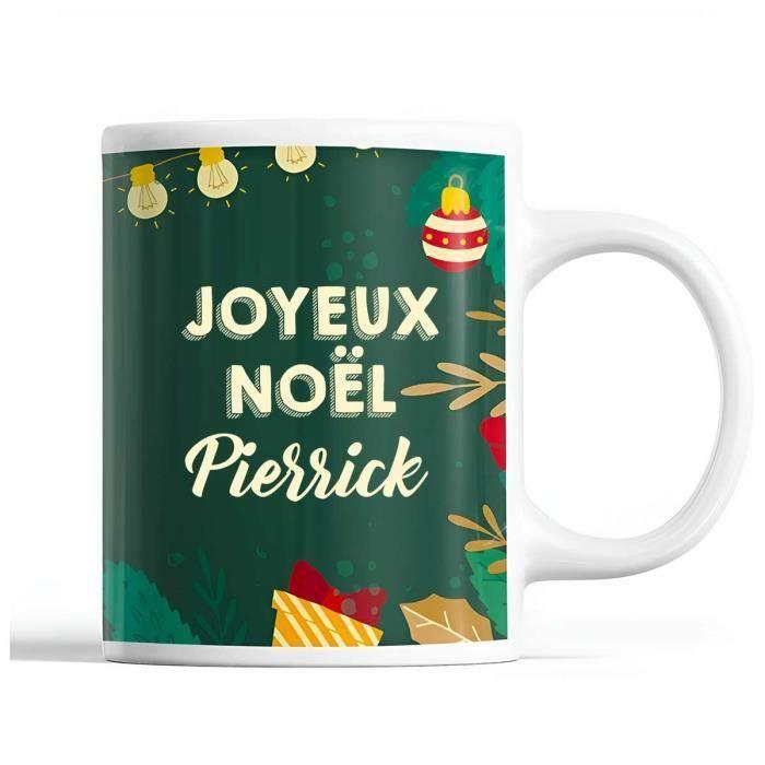 Mug - Noël Pierrick - Green - Double-sided Print - 325 Ml - Secret Santa Gift
