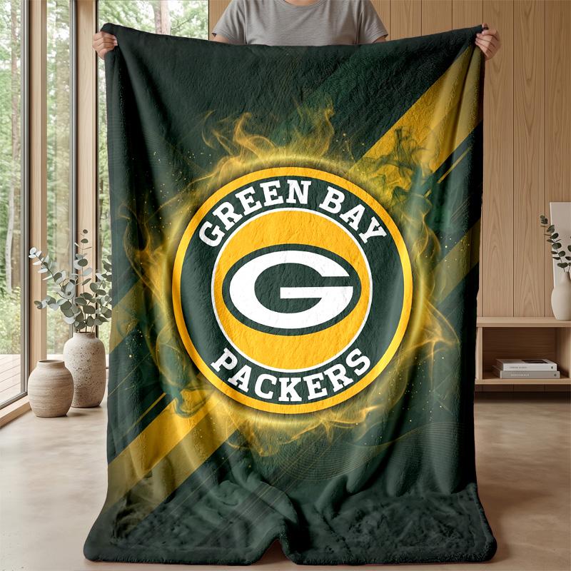 Coperta in Flanella Pile Green Bay Packers Coperta Calda e Accogliente per Divano Letto Viaggio Uso Stagionale