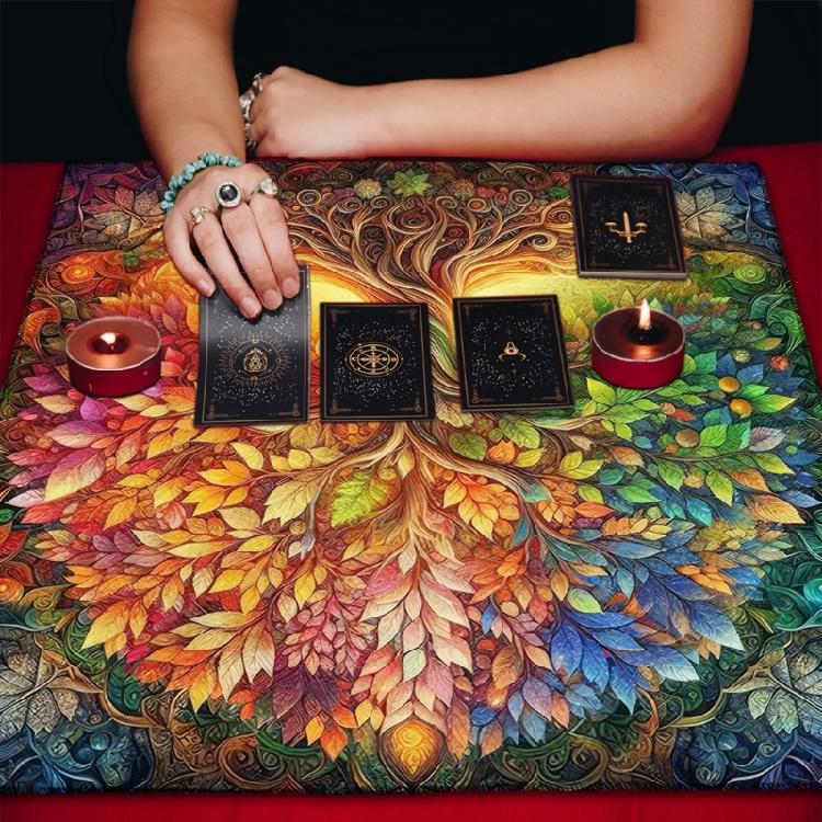 Quadratische Altar Dekorationen Tarots Tischdecke Hexerei Divination Tischdecke Multifunktionale Tarots Karten Tisch Abdeckung