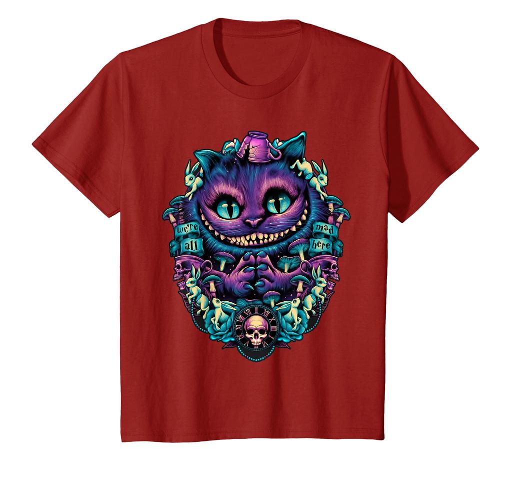 Alice in Wonderland Cheshire Cat All Mad Here T-shirt