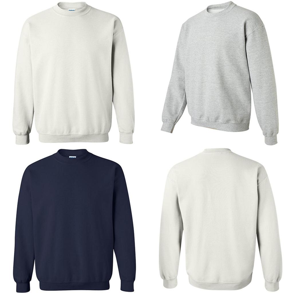 Sweatshirt clasic Gildan Heavy pentru adulți, cu gât rotund, simplu, pulover, pentru îmbrăcăminte de lucru elegantă și confortabilă