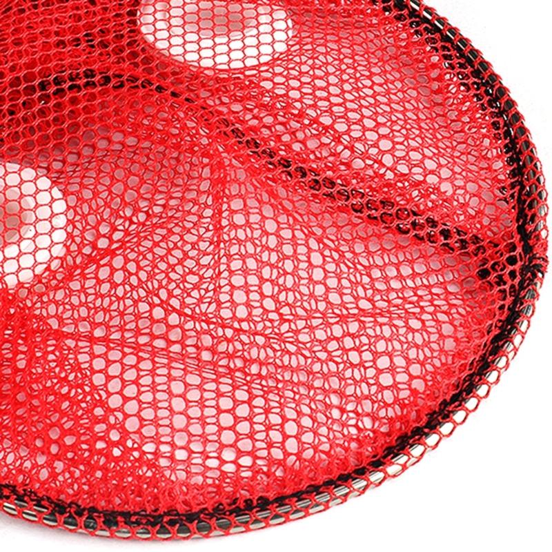 Fishing Baits Trap Foldable Fish Basket for Shrimp Heavy Duty Braided Fishing Net with Storage Bag Basket Baits Cage