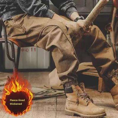 Men's Heavyweight Retro Winter Overalls - Loose, Thickened, Cuffed, Plus Velvet