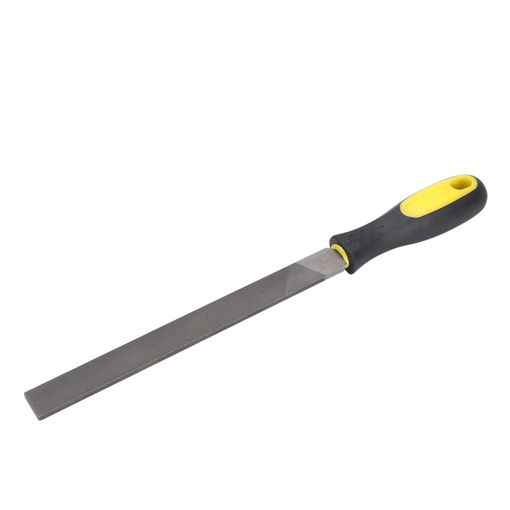 8-Zoll-Flachfräser-Stahlfeile, Schleifklinge mit Griff, Schärf- und Formwerkzeug für Metall, feine Zähne