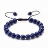 Fashion Woven Adjustable Bangle 8mm Natural Tiger Eyes Lava Rock Protection HANDMADE Bracelet Men's Gift