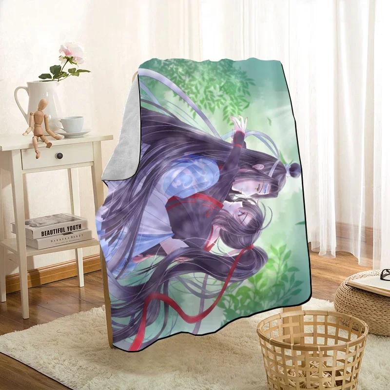 Cute Anime Mo Dao Zu Shi Throw Blanket Personalized Blankets On For The Sofa/Bed/Car Portable 3D Blanket For Kid Home Textiles