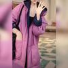 Women Fashion Loose Warm Cotton Coat Winter Double Sided Hooded Jacket Elegant Casual Outwear