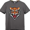 Tiger T Shirt Roaring Big Cat Graphic Tee Fierce Wild Animal Streetwear Top