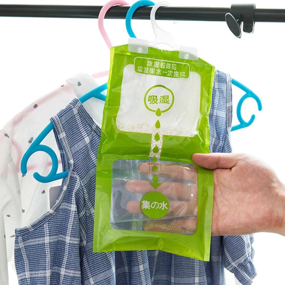 Deumidificatore Appendibile Per Armadio – 6 Pezzi, Cristalli Idrofili, Assorbe Umidità, Verde, Sicuro Senza Elettricità