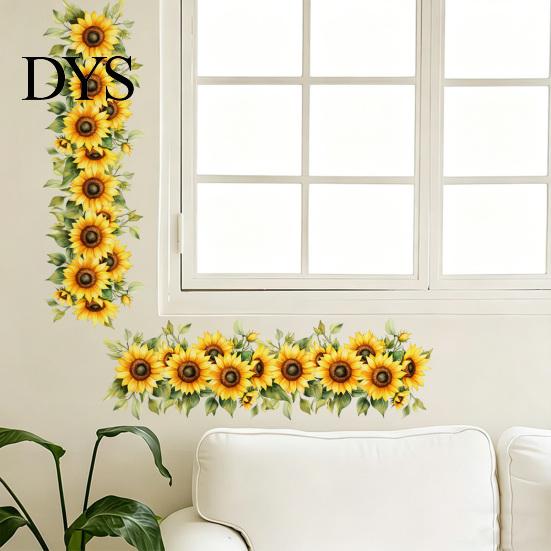 Multi-scenario Wall Decoration Flowers Plants Sticker Self-Adhesive Hanging Vines Wildflower Butterfly Healing Home Decor Removable Art Mural