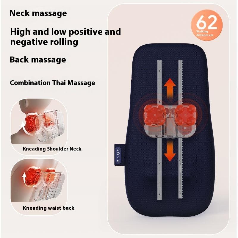 High Quality Rechargeable Hot Compress Massage Cushion Waist Backrest Massager 3 Gear Neck Kneading Back & Full Body Massage Pad