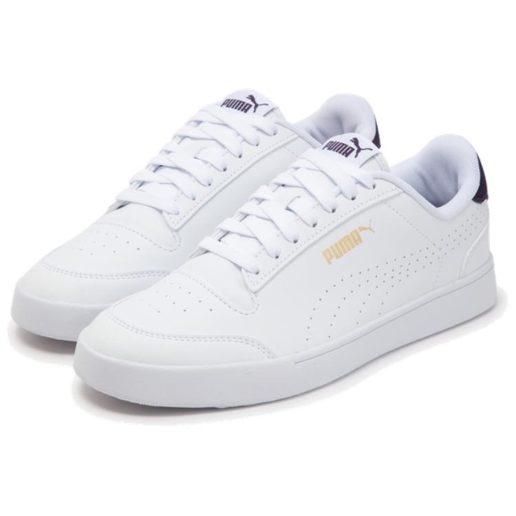 New PUMA Shuffle Perf Low Top Skateboard Shoes Unisex White Gold 380150-05