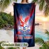 Beach Towel Crystal Palace Print Custom Name Text Soft Towel for Swimming Pool