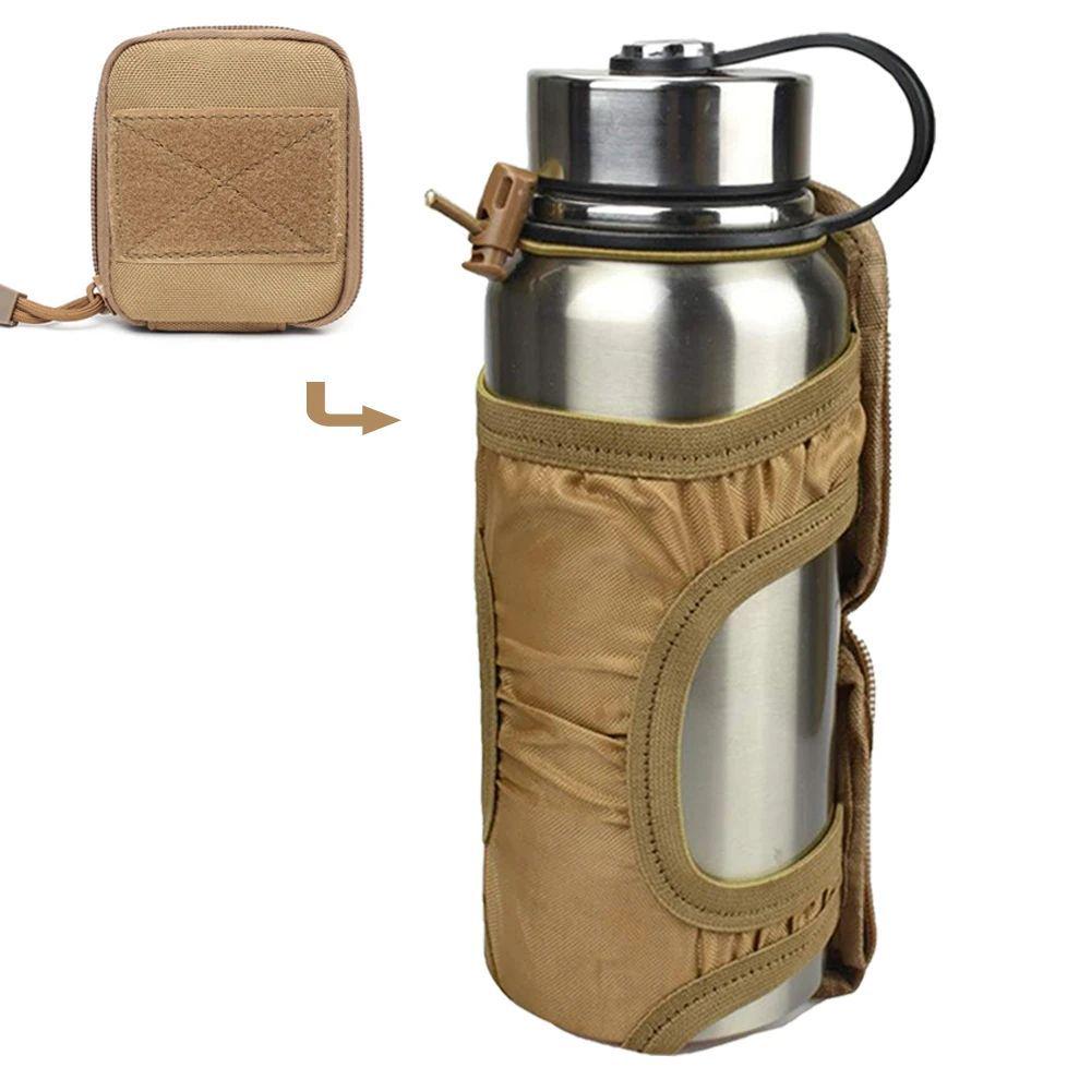 Wolf Tongda EDC Water Bottle Bag: Wearable, Invisible, Elastic Drawstring, Folding Pouch for Water Cup Storage.