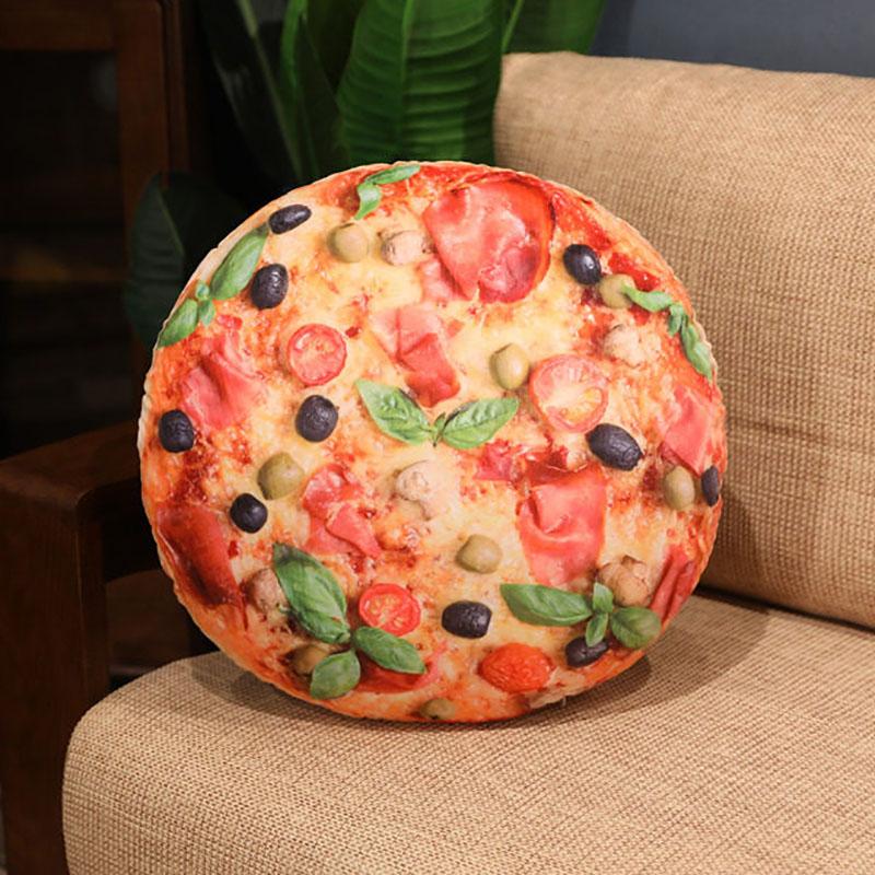 Voedsel Pluche Kussen Gevuld Als Echte Hamburger Hond Brood Pizza Kussen Zachte Hoofdsteun Pluche Decoratie Voor Bank
