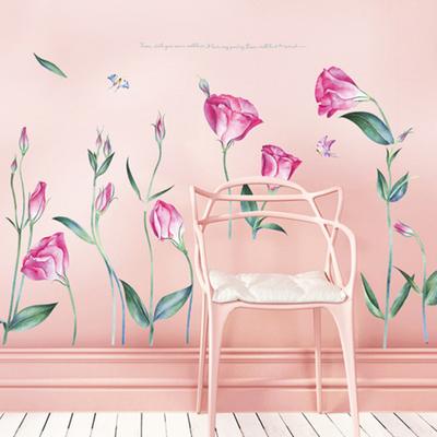 Flower Wall Decal Removable Peel And Stick PVC Stickers Colorful Rose/Morning Glory