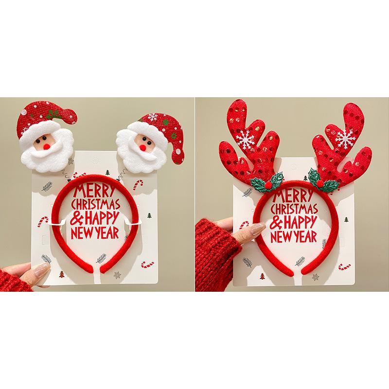 Women s & Children s Christmas Headband: Cute Festive Hair Accessories for Photos