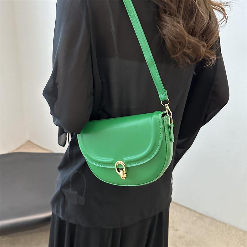 Trendy French Style Chic Saddle Bag For Women With Elegant Pu Material Design