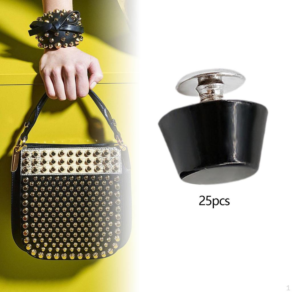 25 Pieces 12mm Screw Back Rivets Studs Alloy Nailhead Round Flat for Jackets