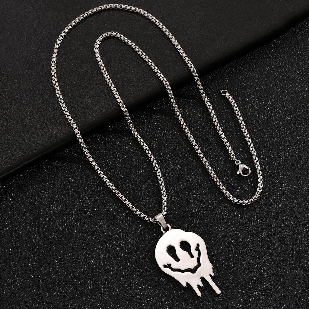 Halloween Gothic Skull Men's Necklace Pendant, Male and Female Personality Creative Couple Necklace