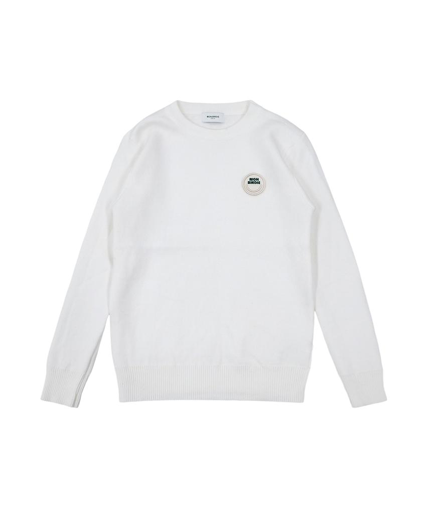 MONBIRDIE GOLF Smile Thermal Crew Neck Knit White
