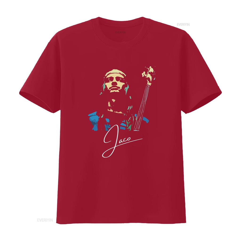 T-shirt Signature Jaco Pastorius vintage Lavata grafica uomo Versatile Casual Elastica Comoda moda Alla moda