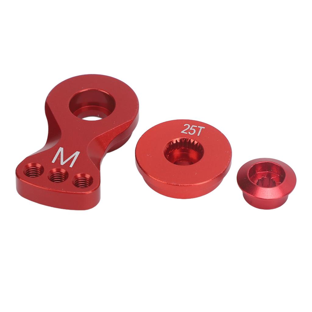 25T Servo Saver Adjust Aluminum Alloy Universal Servo Arm Replacement for 1 10 RC Cars M 29.5mm Length Red