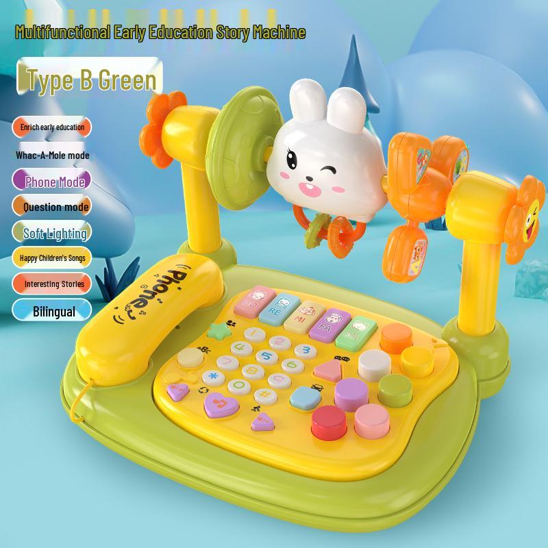 Multifunctional Kids' Phone & Piano Toy with Lights and Music for Early Education