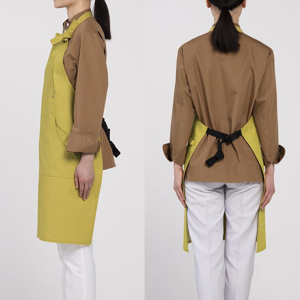 Seven Uniform CT2352-5 Yellow One-Size Chest Apron, Anti-Static, Stretch, Restaurant Use