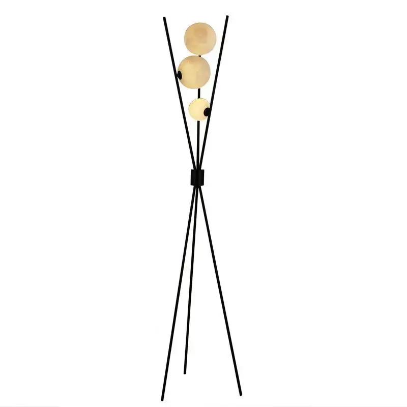 Nordic Black Floor Lamp Sofa Living Room Decoration Floor Light Tripod 3D Moon Lamp Shade Standing Lamp Room Decor