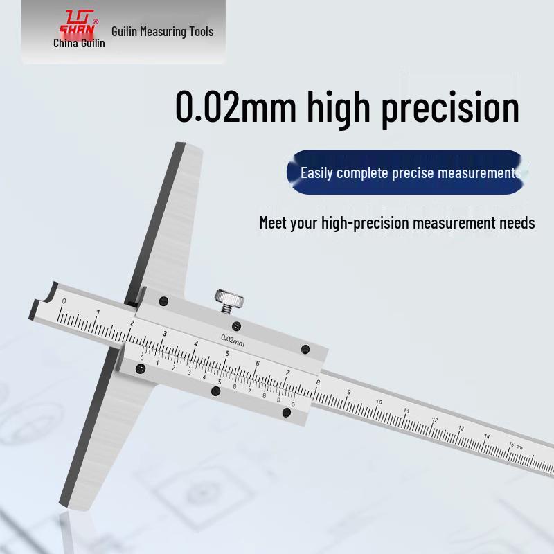 Guilin Vernier Single Hook Depth Caliper 0-300mm