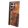 For Samsung Galaxy S25 Ultra Case Flower Print Leather+PC+TPU Cover with Card Holder Kickstand