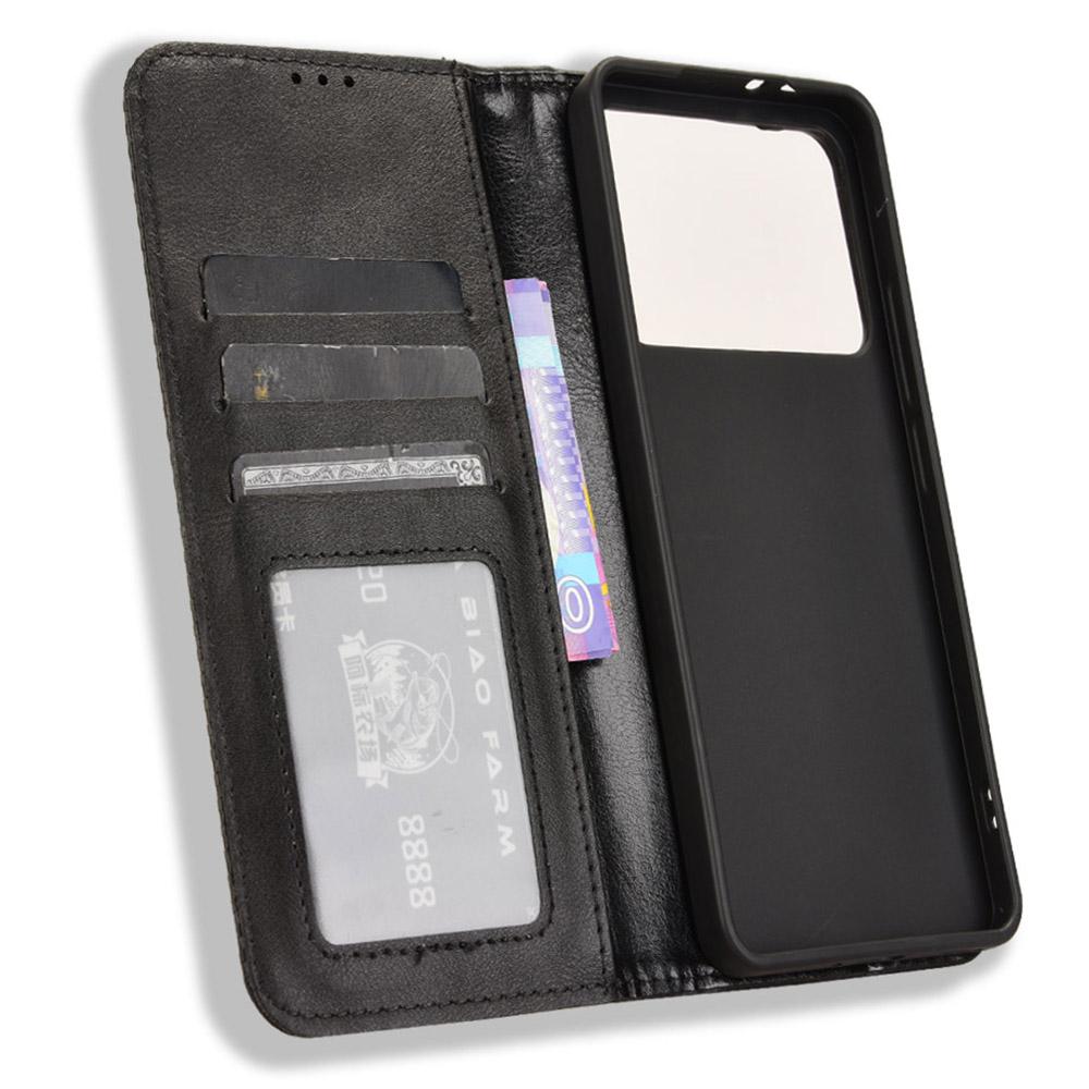 For Xiaomi Redmi K70 Ultra Cell Phone Case Retro PU Leather Wallet Phone Stand Cover