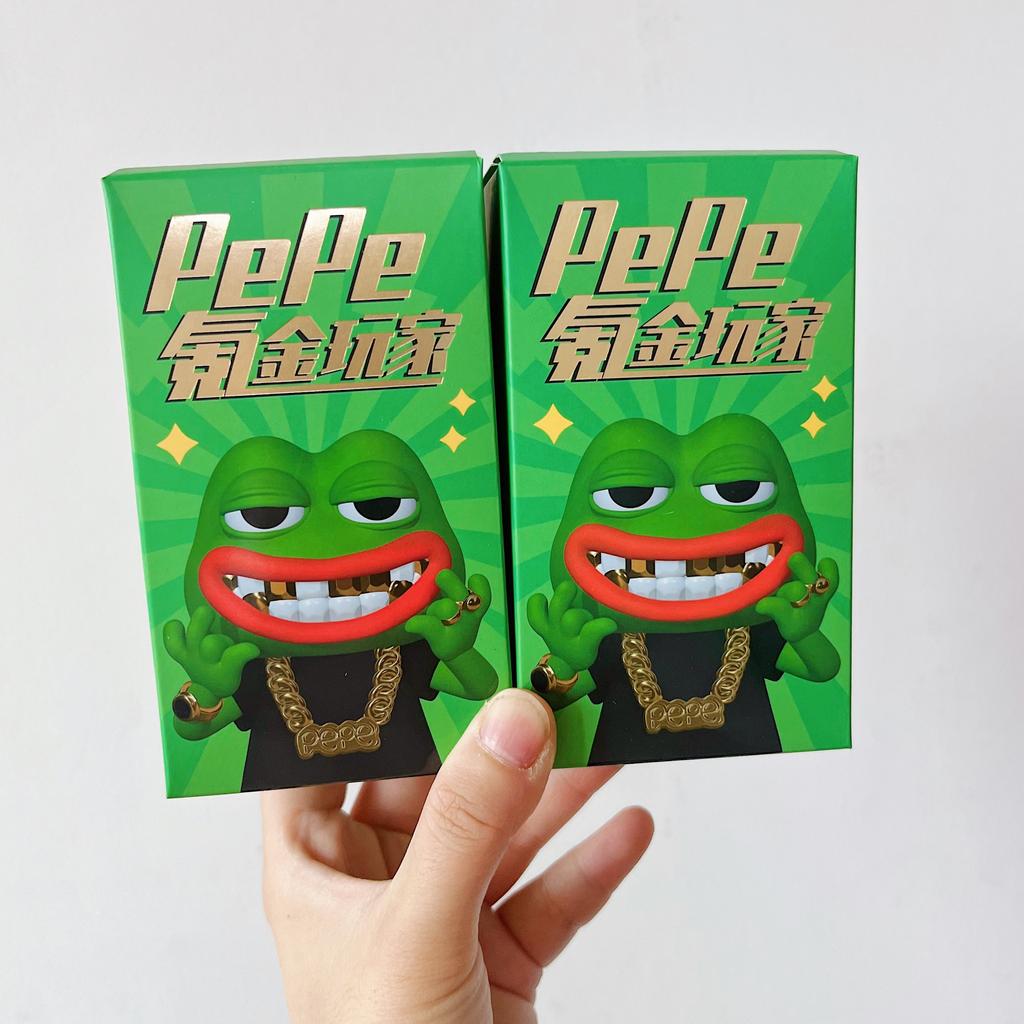 Sad Frog Krypton Gold Player Blind Box Pepe Lonely Frog Ornaments Hand-Made Dolls Around The Tide To Play Gifts Boys Niche Gifts