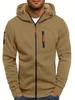 Plus Size Men's Zip Arm Hoodie: Autumn/Winter Sports Casual Sweatshirt Jacket