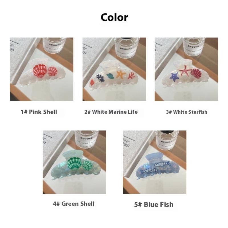 Dopamine Underwater World Hair Claw Sea Star Shell Eco-Friendly Acrylic Hair Claw Clips Hair Accessories For Women Girls