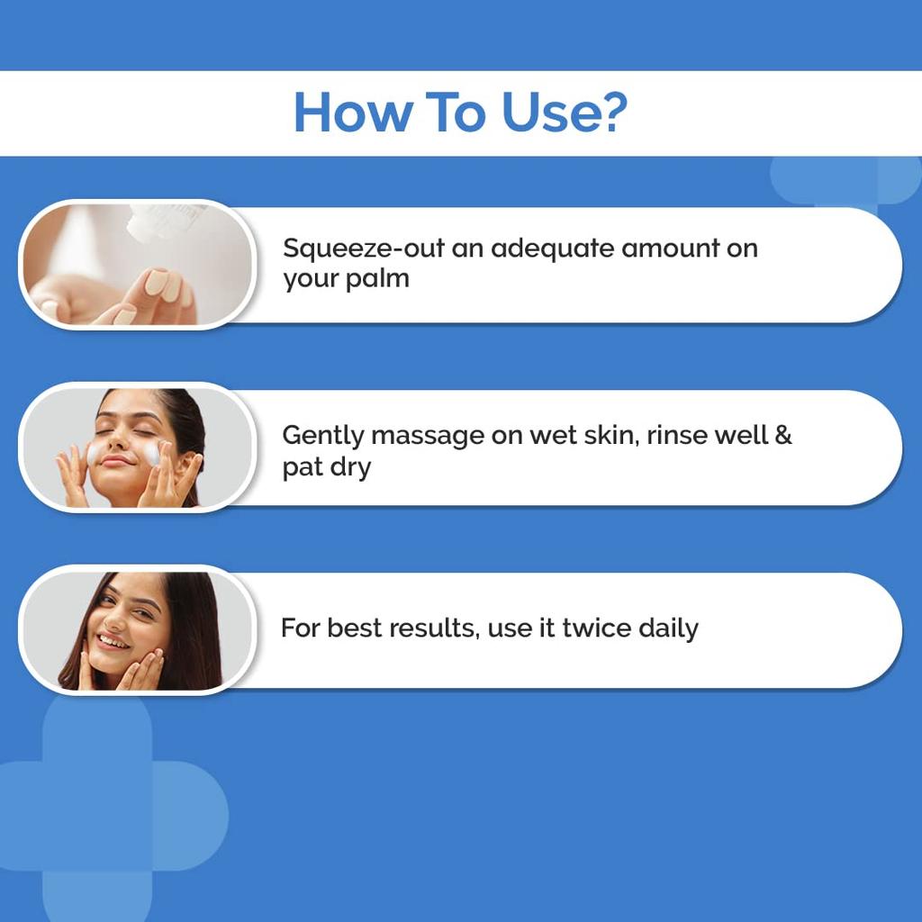 The Derma Co Ölfreies Tägliches Gesichtswaschgel 2er-Pack Für Klare Hydratisierte Haut Mit Sanftem Peeling Und Glanzkontrolle Je 100 ml