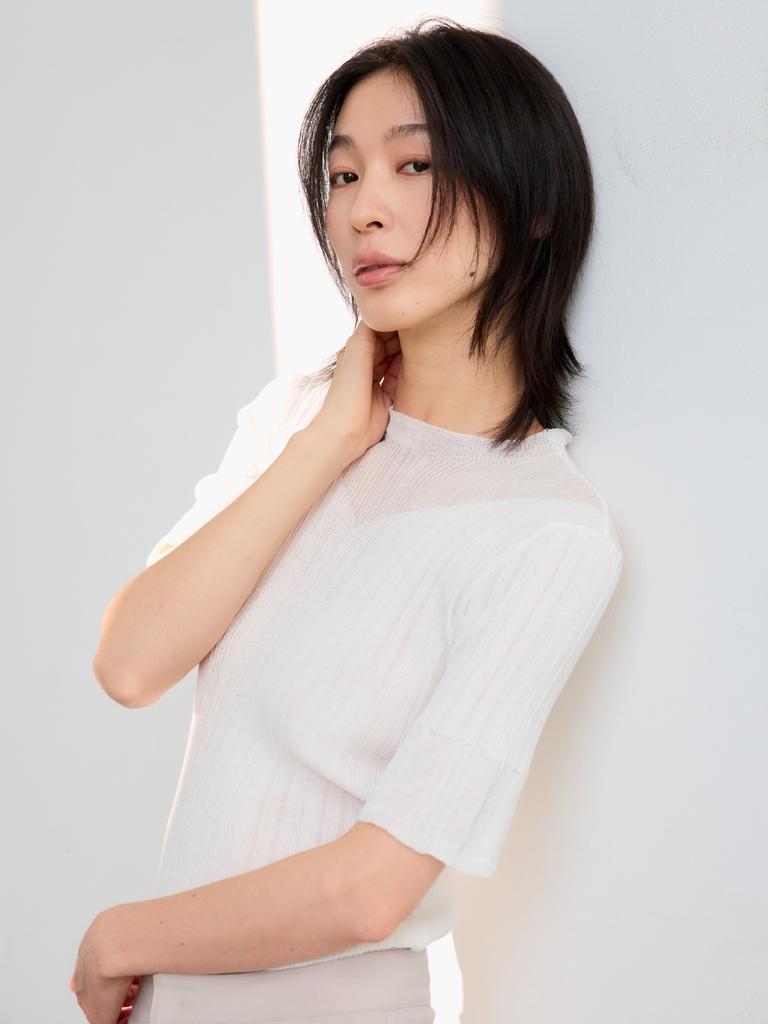 Antome Riel Pleated Knit (White)