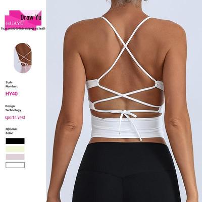 Damen atmungsaktiver Sport-BH mit Kreuzträgern für Laufen & Yoga - Schöner Rücken & Street Style