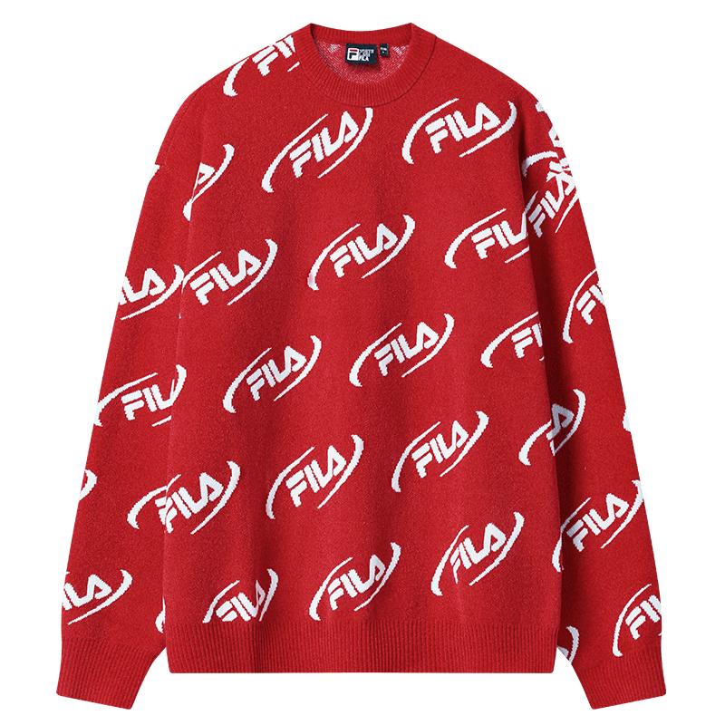 FILA Couple Full Print Pullover Sweater XL