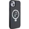 Karl Lagerfeld Klhmp14Shmrskck Iphone 14 / 15 / 13 6.1 Czarny/Black Hardcase Ring Stand Karl&Choupettte Magsafe
