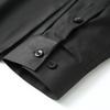 Herren einfarbiges bügelfreies Langarm Stretch Businesshemd, seidig glatt, hautfreundlich, pflegeleicht, formelle Herrenbekleidung, Button-up-Hemd