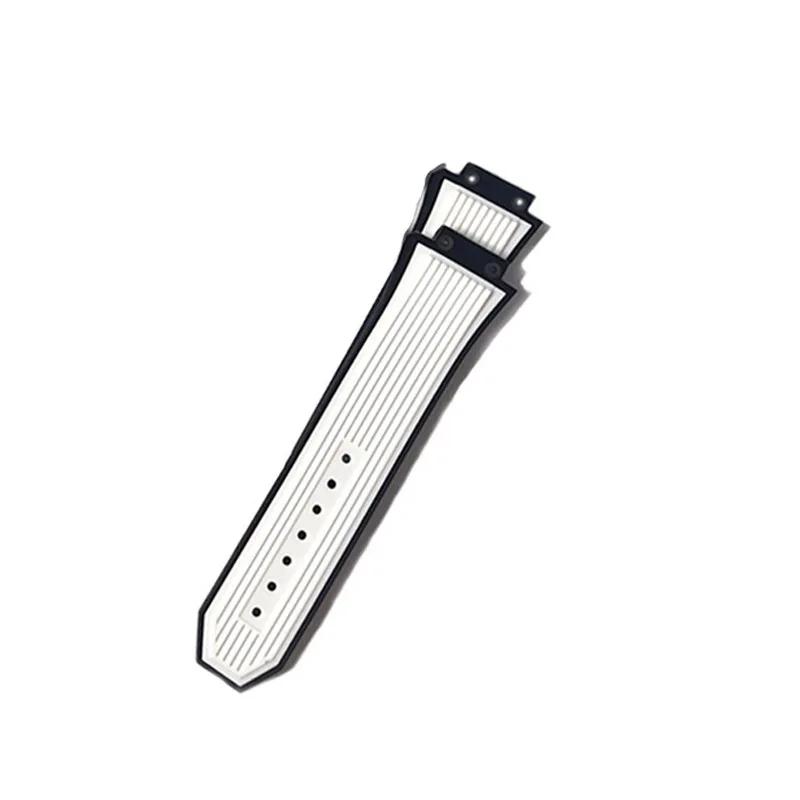 Sostituzione Cinturini in Silicone per HUBLOT BIG BANG Silicone 25*17mm Cinturino Orologio Impermeabile Accessori Orologio Braccialetto in Gomma Cinturino da polso