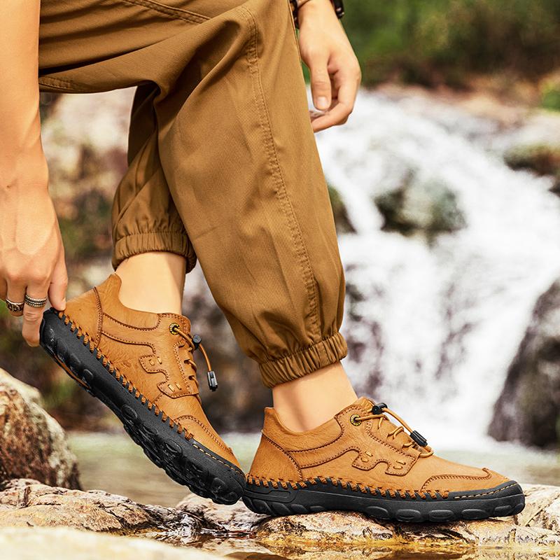 Luxury Brand Men's Breathable Sneakers Handmade Men Slip On Walking Shoes Classic Male Casual Footwear Outdoor Hiking Shoes