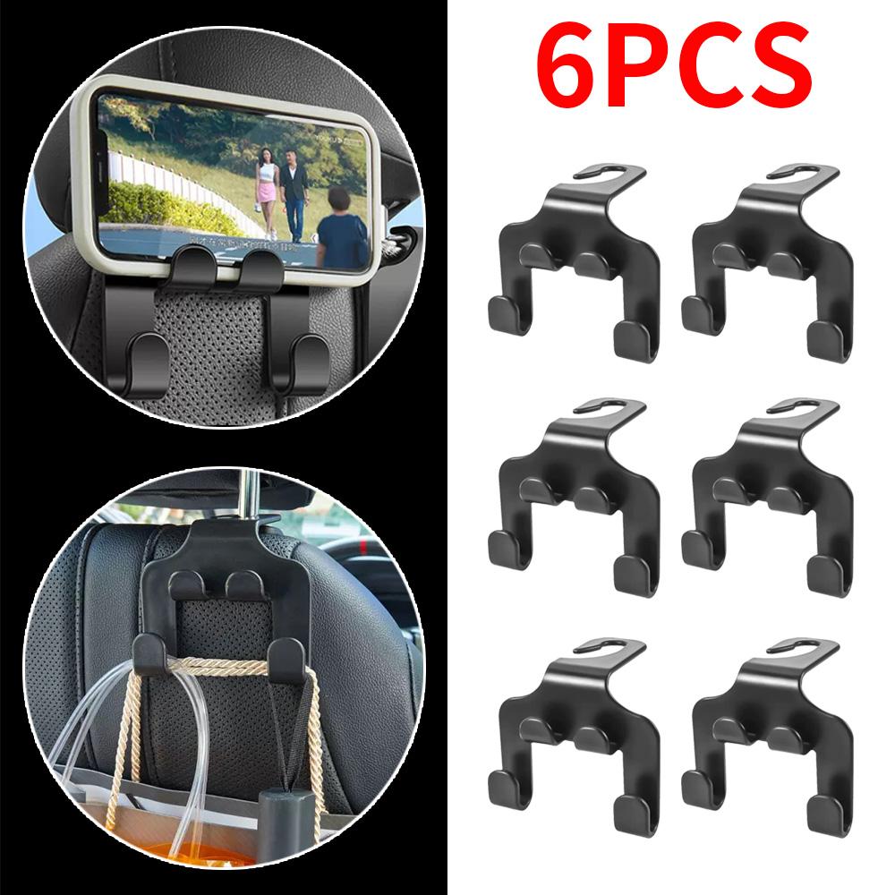 Hot Sale 6Pcs/3Pcs/1Pc Car Seat Back Hooks - Multifunctional Vehicle Storage Organizer Creative Auto Interior Bag Hanger for Pur