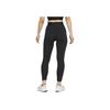 Nike Letter Print High Waist Tight Fitness Pants Women Pants Black DM6066-010