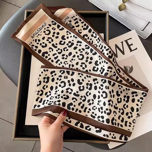 1 Pcs 150x14cm Korean Style Silk Scarf Spring Autumn Small Narrow Long Hair Tie Square Scarf Suit Shirt