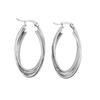 2025 Trendy Titanium Steel Multi-layer Earrings for Women - European & American Ins Style, Light Luxury, Versatile Jewelry, Fast Shipping