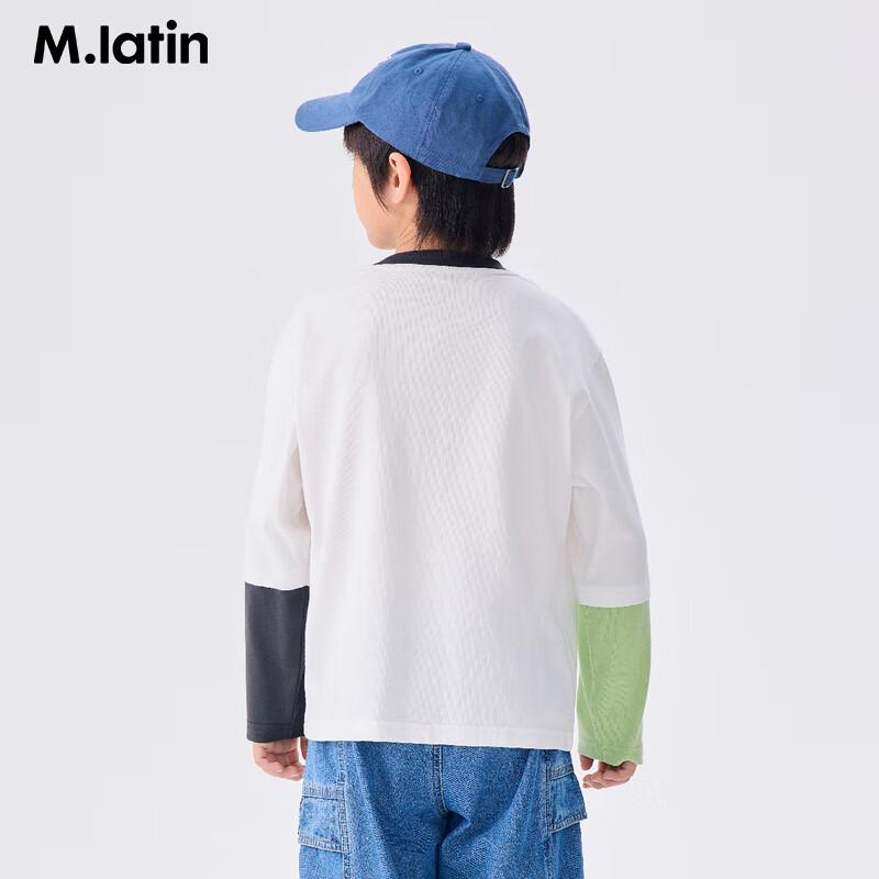 

M.Latin Kids Spliced Cartoon Fake Two-Piece Long Sleeve T-Shirt 120cm